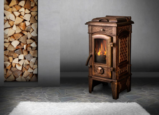 Liatinové krbové kachle ELENI EKO bronze varná deska